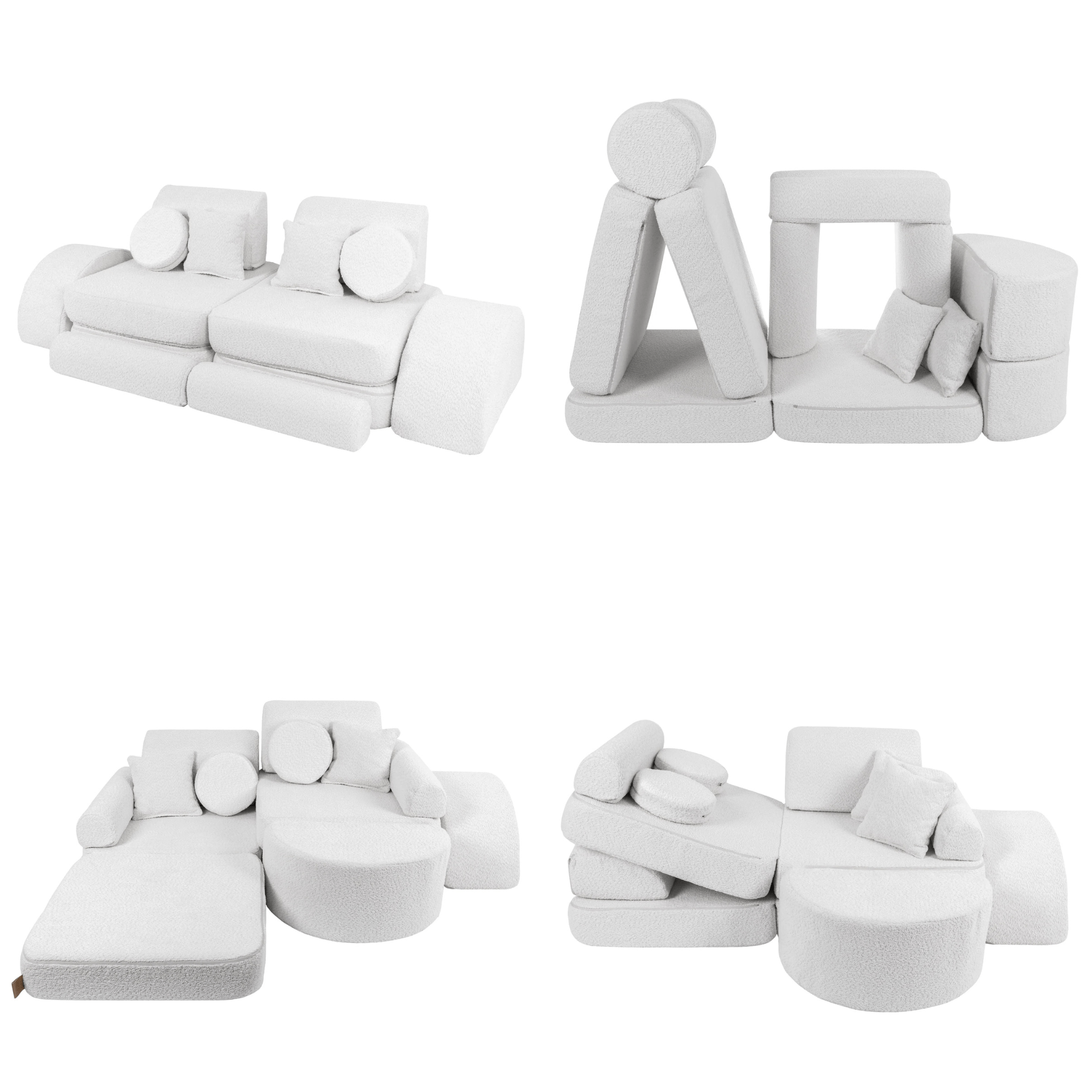 Meowbaby Sofa Modułowa dla Dziecka Max - 12 Elementów | Boucle