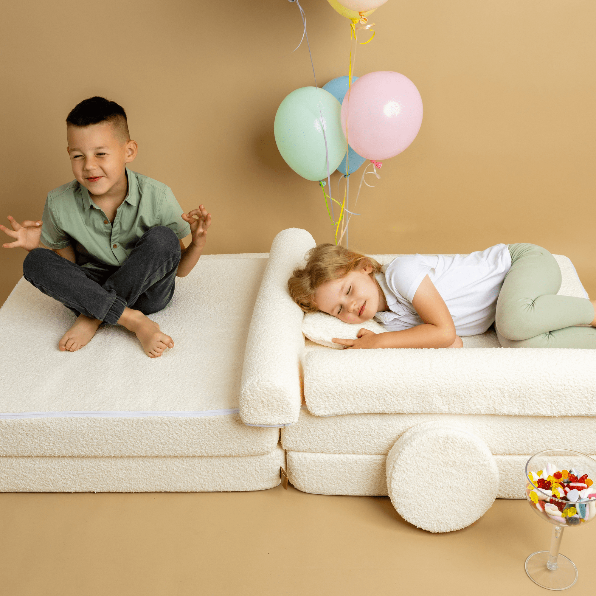 Meowbaby Sofa Modułowa dla Dziecka Max - 12 Elementów | Boucle