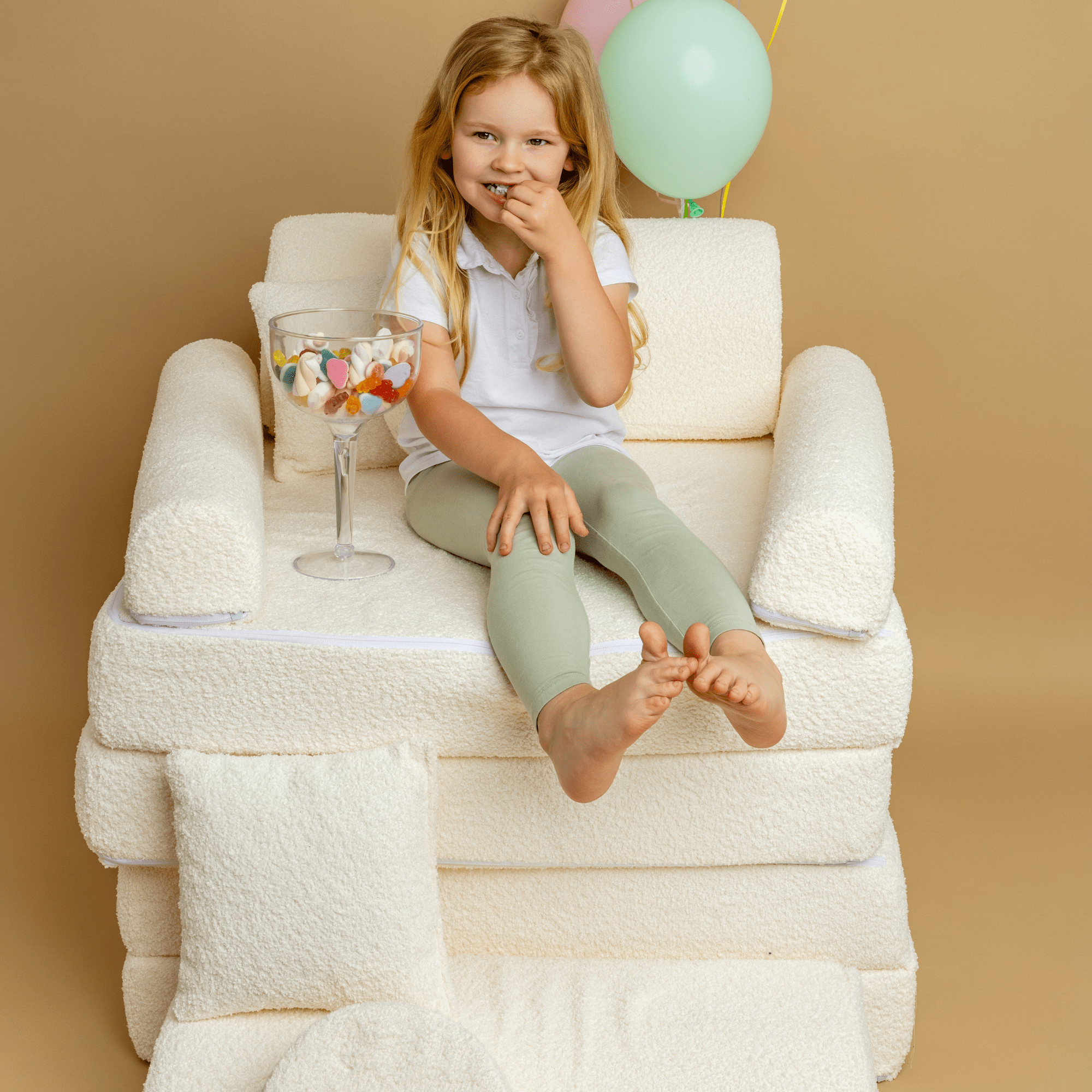 Meowbaby Sofa Modułowa dla Dziecka Max - 12 Elementów | Boucle