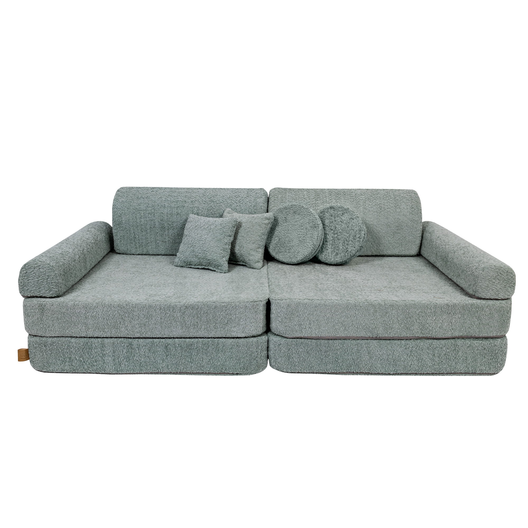 Sofa modułowa dla dzieci Meowbaby w modnym wystroju wnętrza, materiał boucle, rozmiar Premium 160cm.