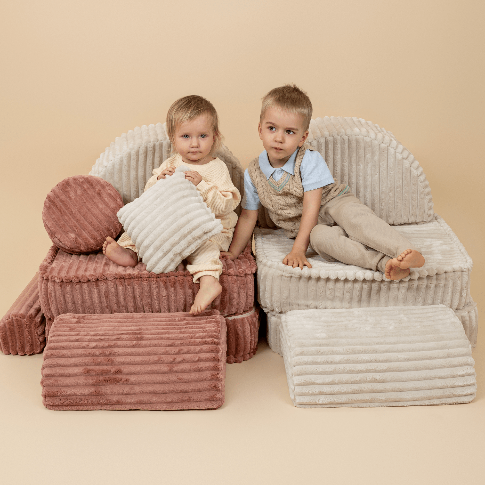 Meowbaby Sofa Modułowa dla Dziecka Basic - 4 Elementy | Churros