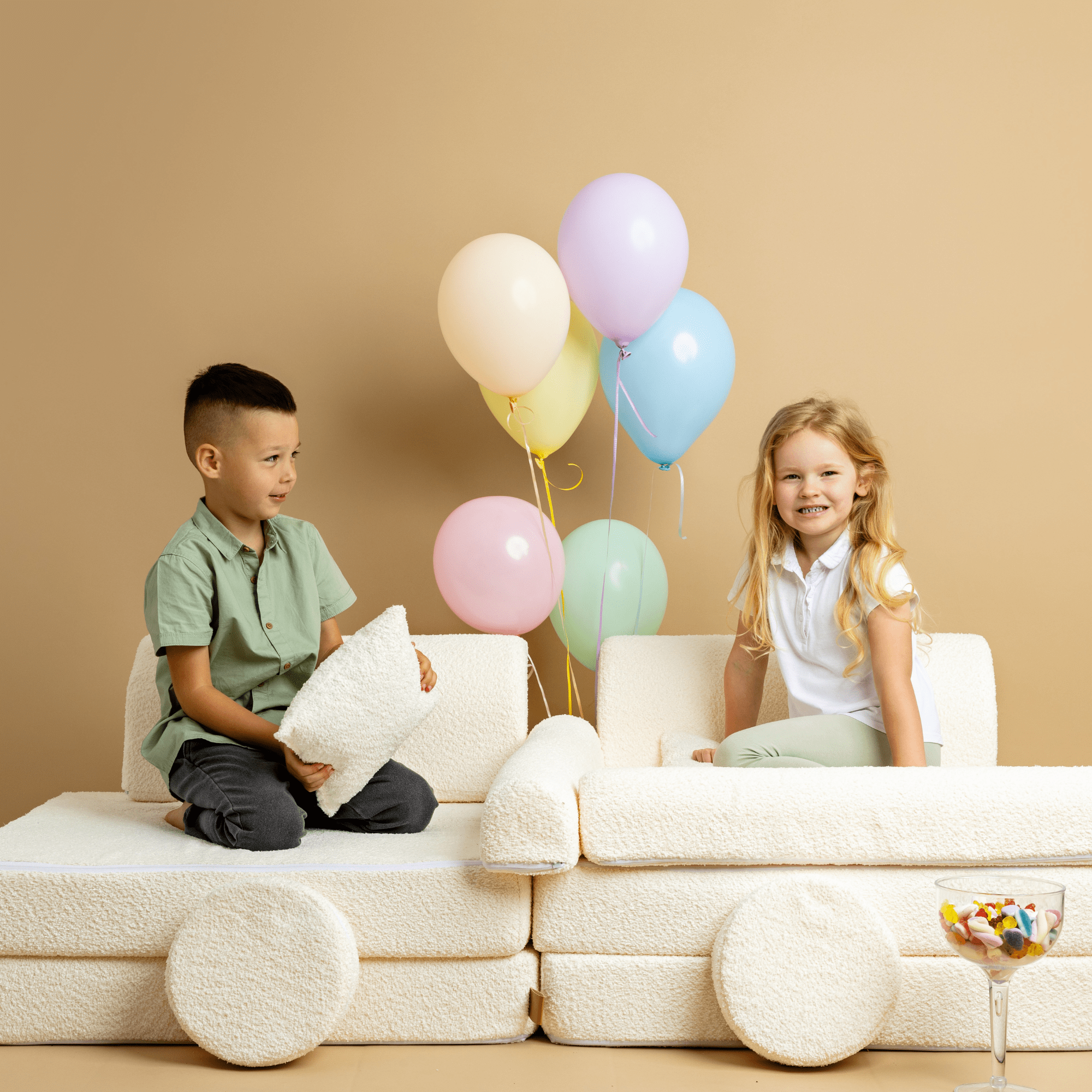 Meowbaby Sofa Modułowa dla Dziecka Max - 12 Elementów | Boucle