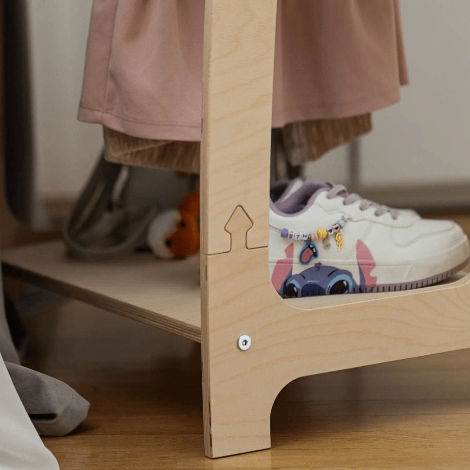Meowbaby Wieszak dla Dziecka na Ubrania - Soft Hanger | Drewniany